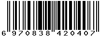 6970838420407