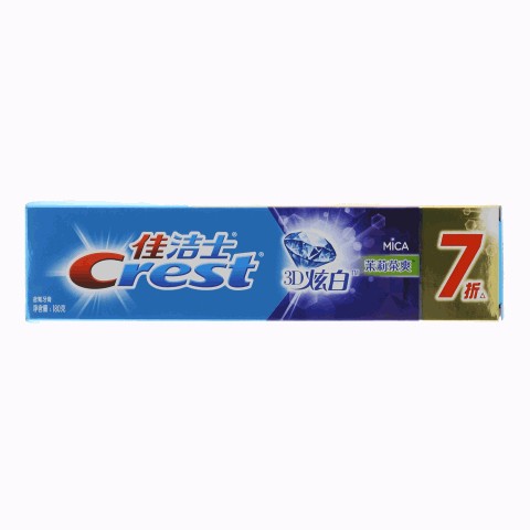 佳洁士3D炫白茉莉茶爽7折牙膏180克