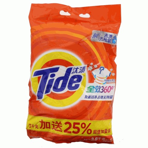 汰渍全效360°高效能无磷型洗衣粉3.8kg