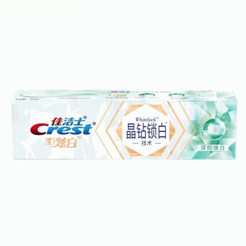 Crest佳洁士深彻焕白水生白花晶钻锁白牙膏