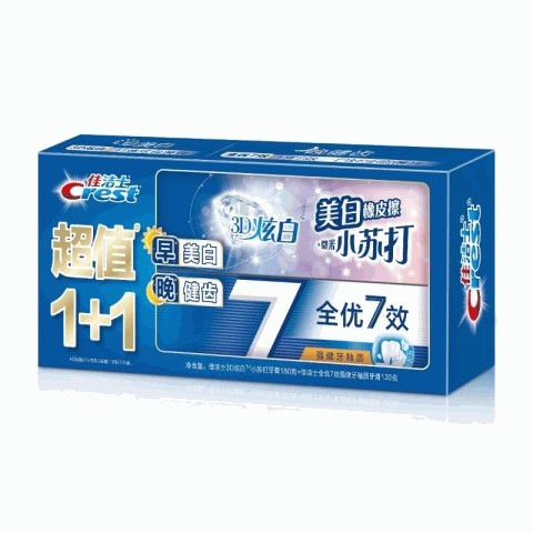 Crest佳洁士早美白,晚健齿超值1 1牙膏