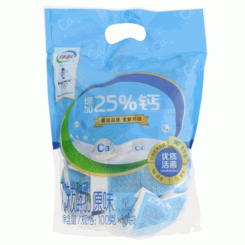 伊利增加25％钙原味风味发酵乳