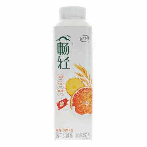 伊利畅轻燕麦 凤梨 橙风味风味发酵乳
