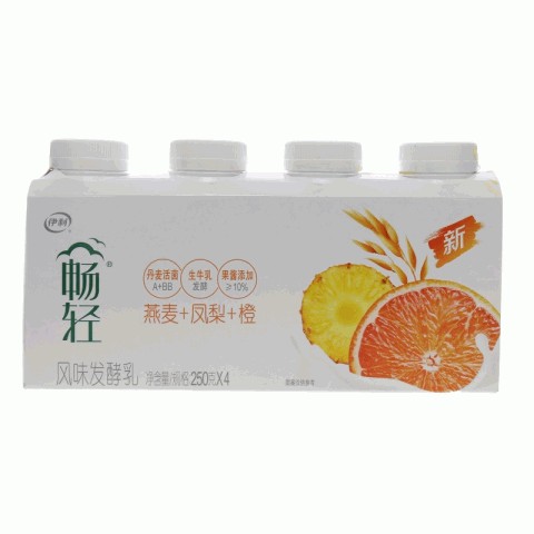 伊利畅轻燕麦 凤梨 橙风味发酵乳