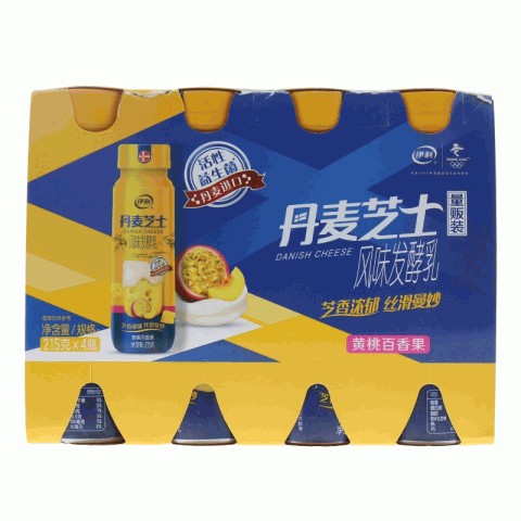 伊利黄桃百香果丹麦芝士风味发酵乳