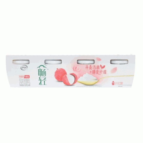 伊利畅轻玫瑰荔枝纤酪乳风味发酵乳