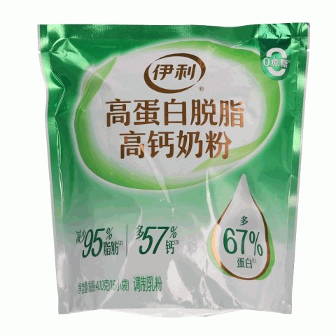 伊利高蛋白脱脂高钙奶粉