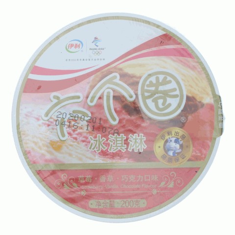 伊利六个圈草莓·香草·巧克力口味冰淇淋