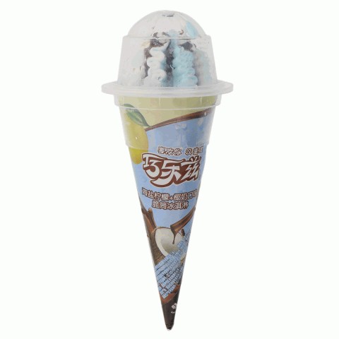 巧乐兹海盐柠檬 椰奶口味脆筒冰淇淋