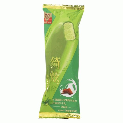 伊利绮炫抹茶巧克力味脆皮 抹茶口味冰淇淋
