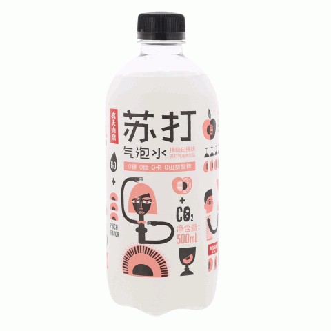 农夫山泉拂晓白桃味苏打气泡水