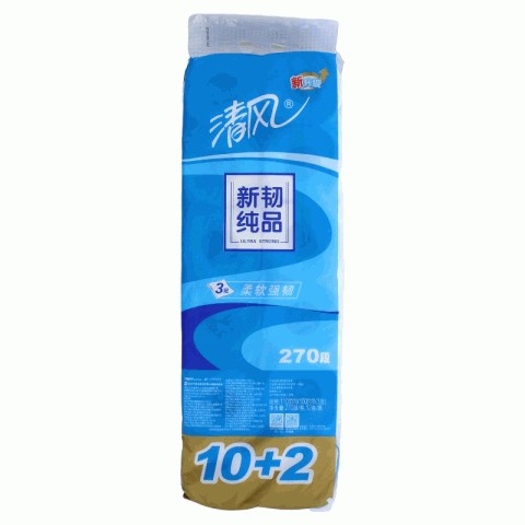 清风3层卷筒卫生纸