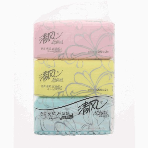 清风软抽面纸200抽×2层