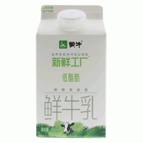 蒙牛新鲜工厂低脂肪鲜牛乳