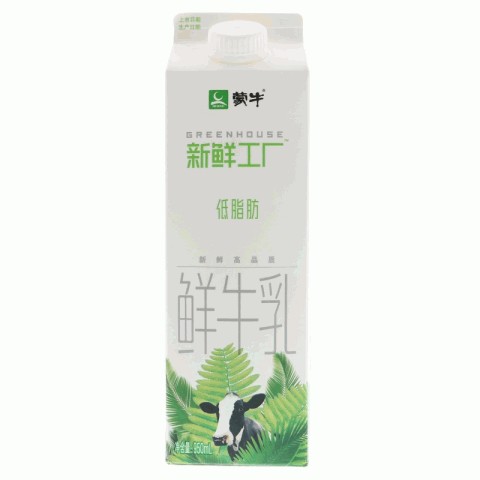 蒙牛新鲜工厂低脂肪鲜牛乳