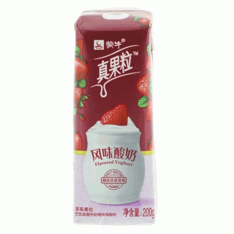 蒙牛真果粒草莓果粒风味酸奶