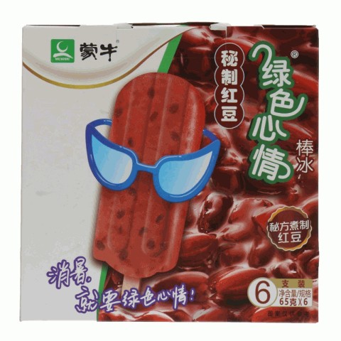  蒙牛绿色心情秘制红豆棒冰