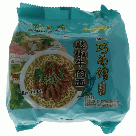 统一巧面馆藤椒牛肉面
