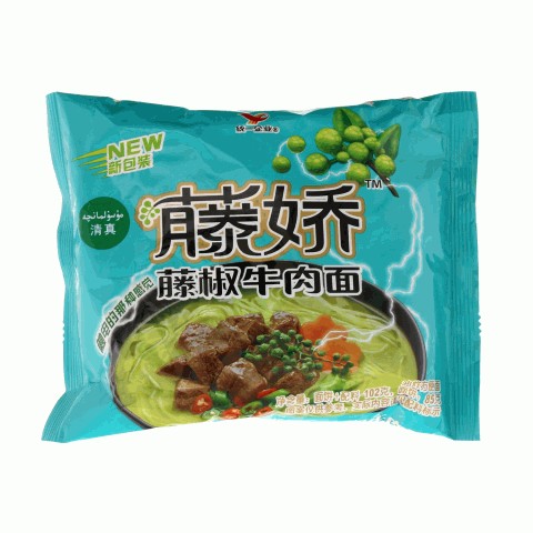 统一藤娇藤椒牛肉面袋面