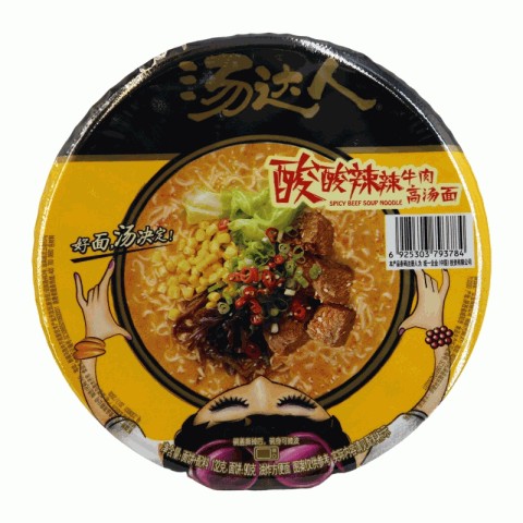 统一汤达人酸酸辣辣牛肉高汤面