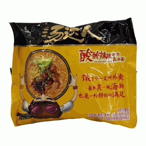 统一汤达人酸酸辣辣牛肉高汤面