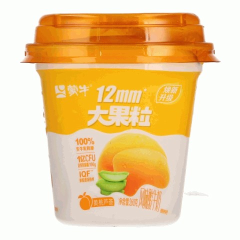 蒙牛大果粒黄桃芦荟