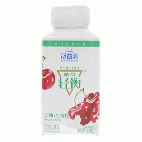 蒙牛BIO-V2轻衡冠益乳玫瑰 红樱桃风味发酵乳