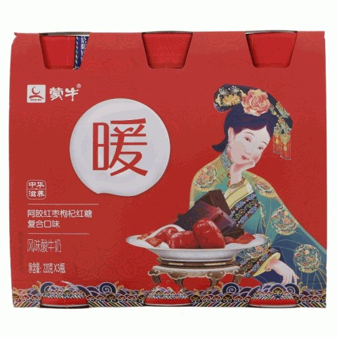 蒙牛阿胶红枣枸杞红糖复合口味风味酸牛乳
