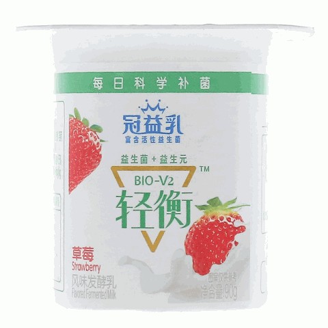 冠益乳草莓轻衡风味发酵乳