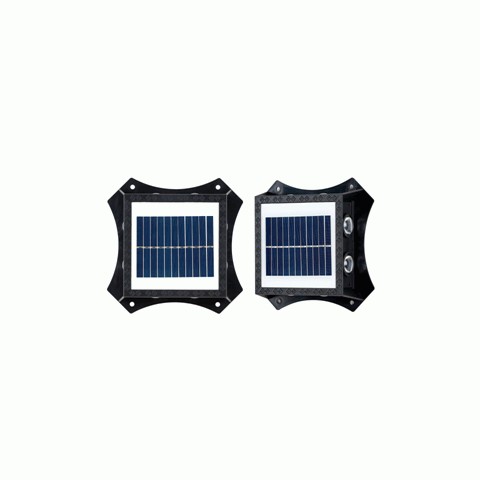 2W 1800MAH ABS Solar Wall Lamp w/h RGB Control AE-SW2*2