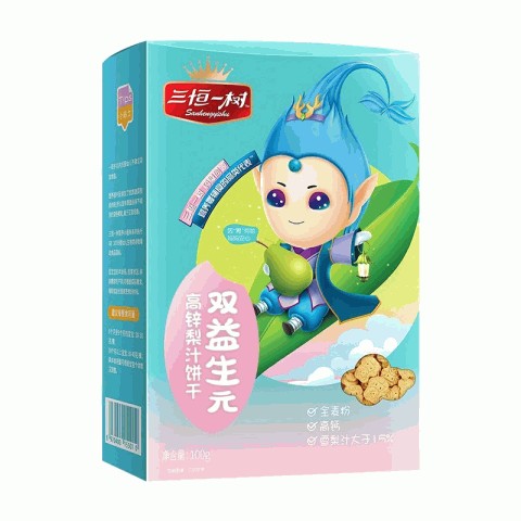 双益生元高锌梨汁饼干