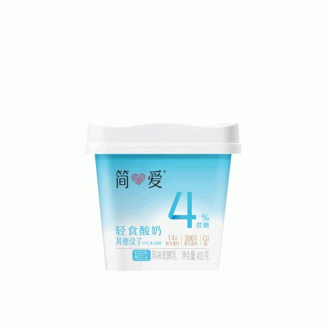 简爱轻食酸奶4%蔗糖 400克
