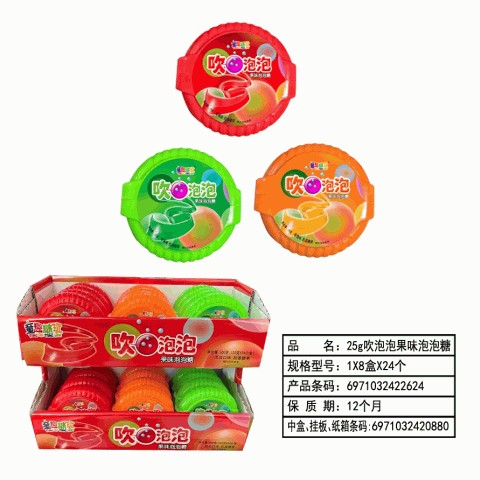 25g童趣吹泡泡果味泡泡糖