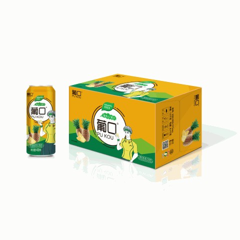 葡口490ml*15罐果粒菠萝汁饮料