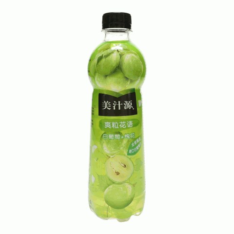 美汁源爽粒花语槐花风味葡萄汁饮料