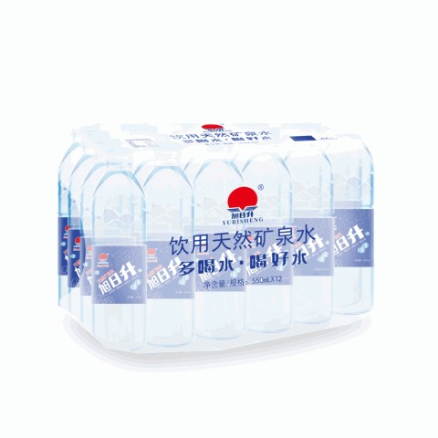 PET550ml旭日升天然矿泉水(塑封装)1*12